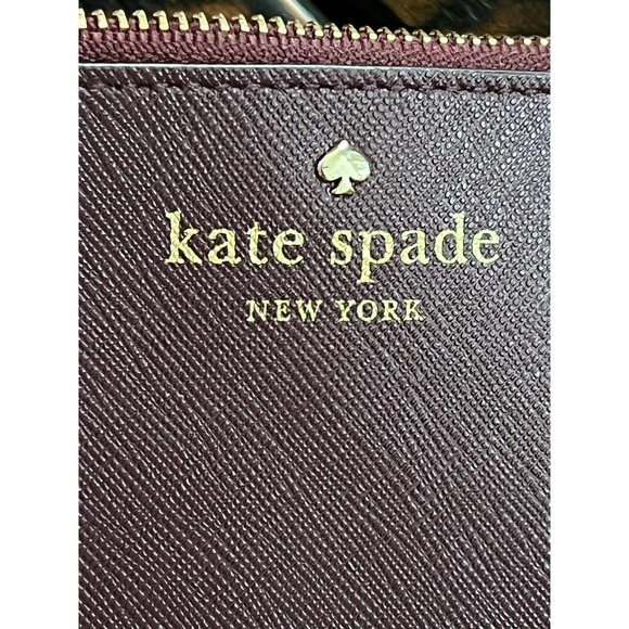 Kate Spade plum/maroon colored wristlet/clutch - Picture 10 of 11
